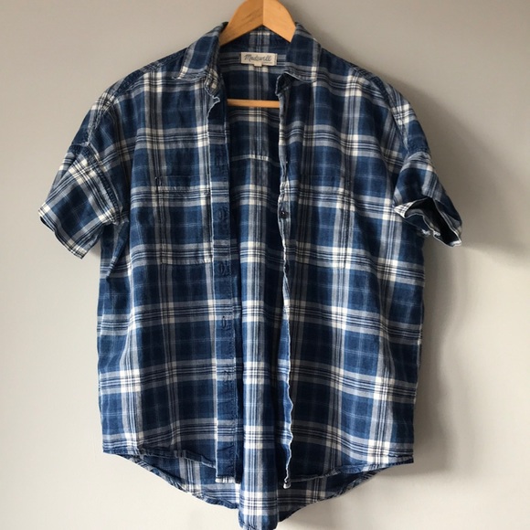oversized short sleeve flannel